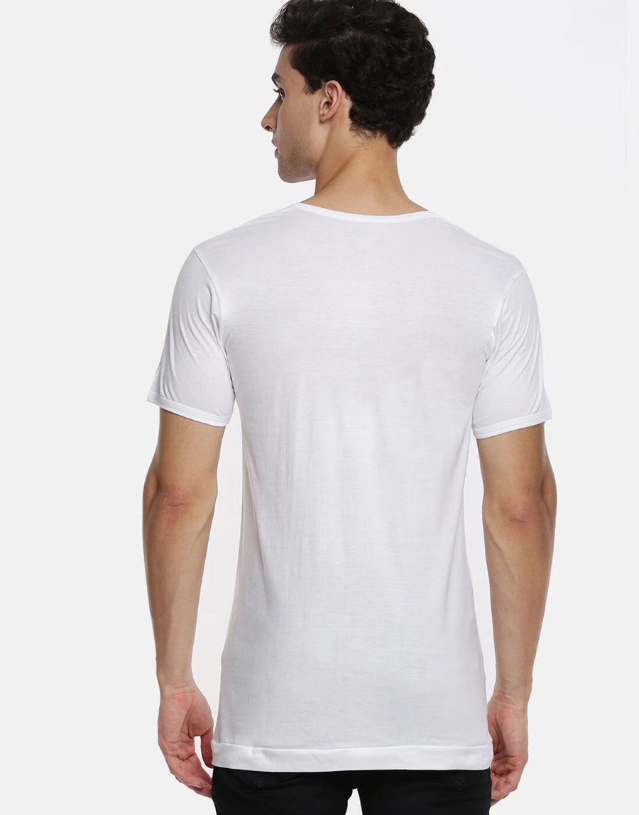 Half Selves White Cotton Vest