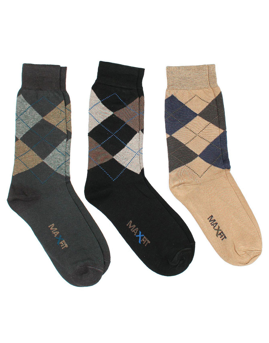 Pack of 3 Oxford Design Socks